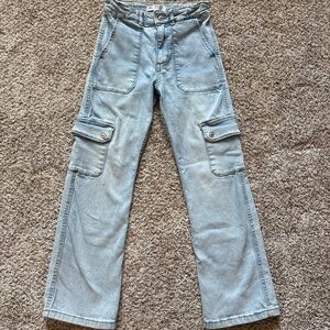 ZARA kid’s size 11-12 cargo jeans. Light wash